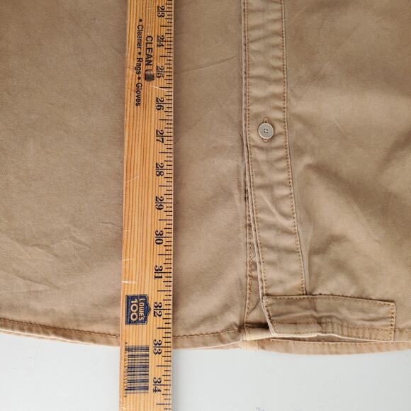 Men Vtg Levi Two Horse Tan Work Chore Shirt Shacket XXL Rancher Farm Heavy Duty - Picture 9 of 11